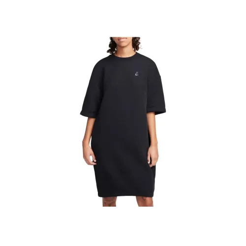 Nike Короткий рукав Платье Женское Черное