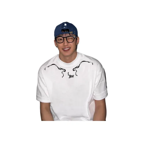 HIPHOPPUNKS Летняя футболка свободный крой унисекс