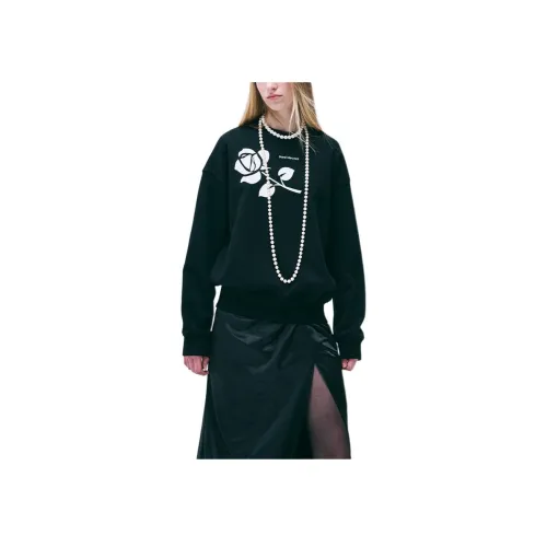 MARDI MERCREDI FW24 Свитшот UNE Розовый Свитшот Корейский стиль Женский Айвори Белый