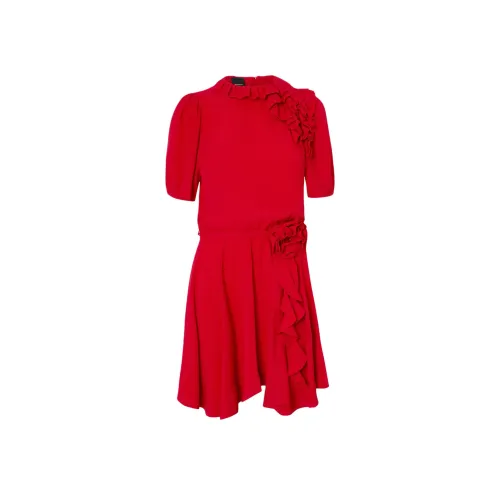 PINKO Red Женские Короткие Платья с Рукавами