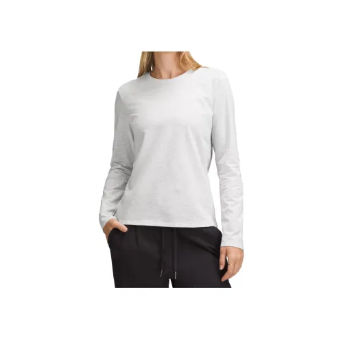 lululemon Органическая хлопчатобумажная круглый вырез стандартная футболка женская серая