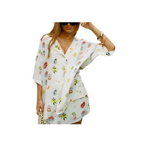 PRINCESS POLLY CARALIIA Рубашка Женская Белая Белый