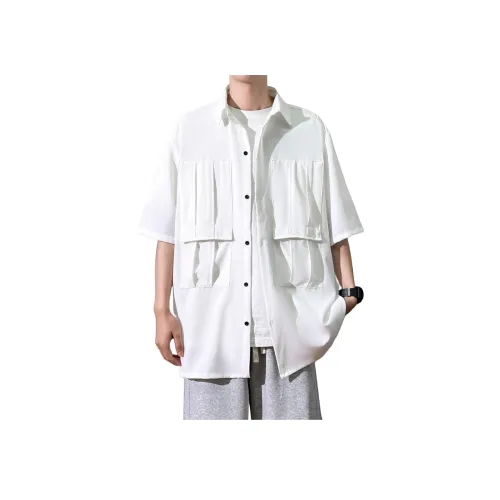 JIARONG Рабочая одежда Свободный крой Повседневная рубашка Унисекс