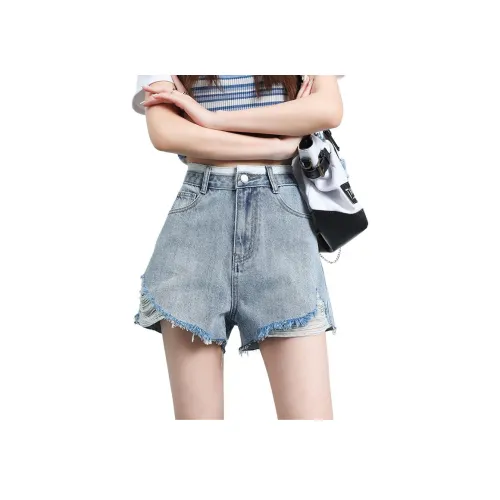 Шорты из денима "Flowers in Water" Женские