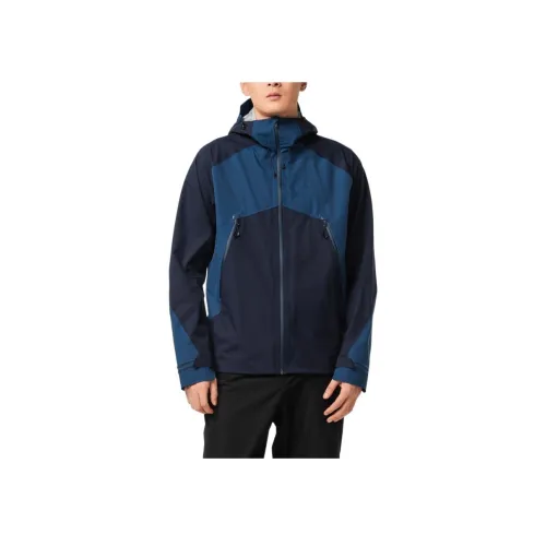 DECATHLON MH500 Поход Водонепроницаемый Ветрозащитный And Дышащий Ветровка Мужской Турецкий синий Синий черный