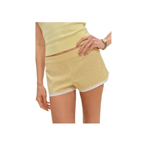 Reformation Июнь Низкий Шаг Шов Короткие Повседневные Шорты Женские