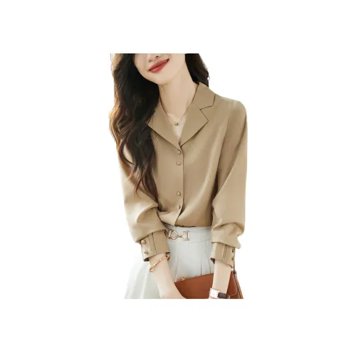 Mo Han Yi Mei Рубашка Женская Молочно-чайный