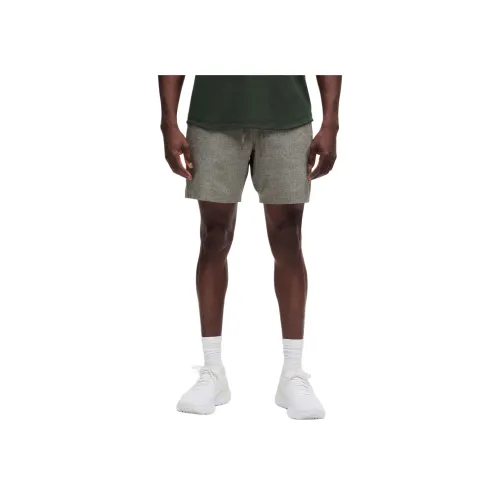 lululemon Повседневные шорты 7' Мужские Ромб Текстурированный Принт Армейский зеленый Многоцветный