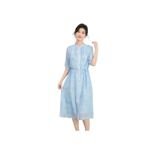 JINJU Короткий рукав Платье Женское