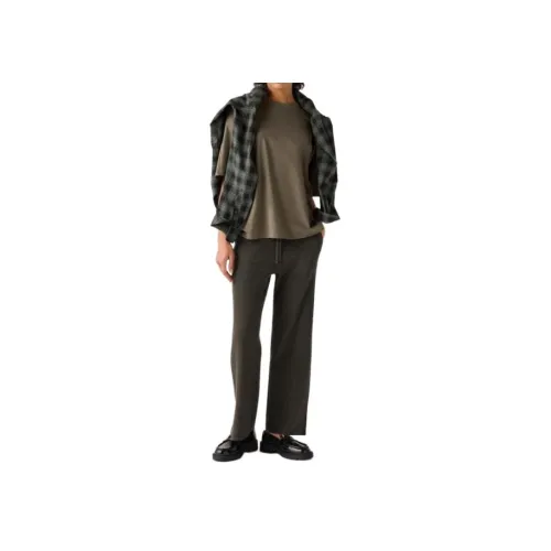 UNIQLO Повседневные брюки Женские Темно-зеленый