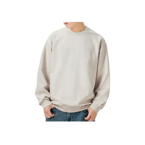 WOOD SOON Круглый вырез Свободный крой Повседневный топ Длинный рукав Т-рубашка Базовый слой Унисекс