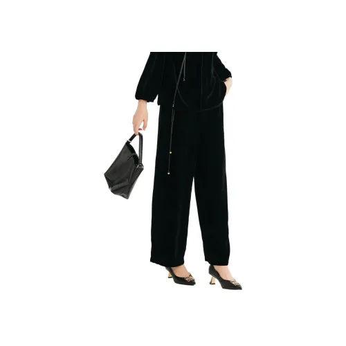 JINJU Черные Женские Повседневные Брюки