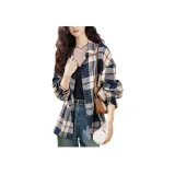 Синий, большой, клетчатый