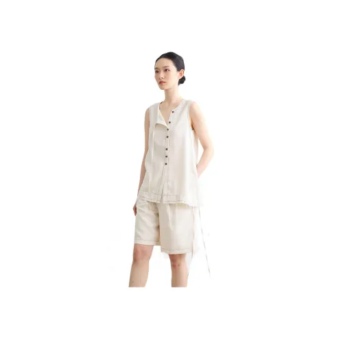 NOEND Экрю Топ Женские Рубашки