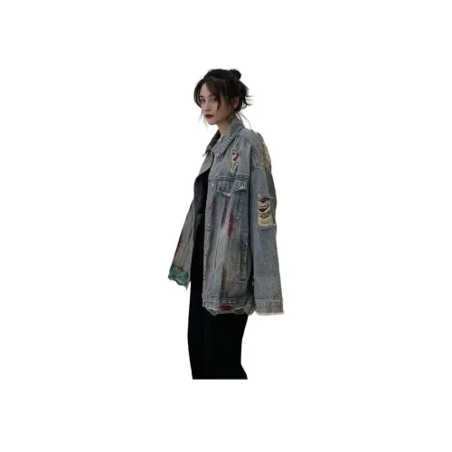 PISYPOX Синий Унисекс Джинсовые куртки