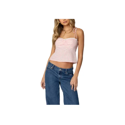 Edikted Billie Открыто Галстук Спина GINGHAM Топ Топ на бретелях Женские