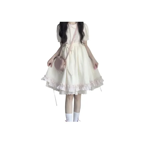 Vine Color Короткий рукав Платье Женское