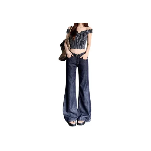 ZCDECO Темно-синие женские джинсы