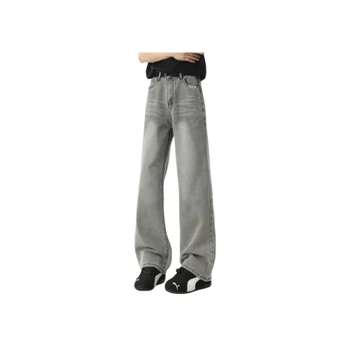 FAKE VINTAGE Джинсы Унисекс Пыльно-серый