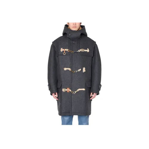 KOLOR Темно-серый мужской пальто