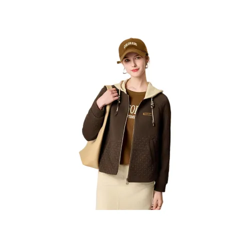 FENHONGMALI Кофе Женские Куртки
