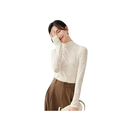 SENTUBILA Бежевый Абрикос Женские T-рубашки