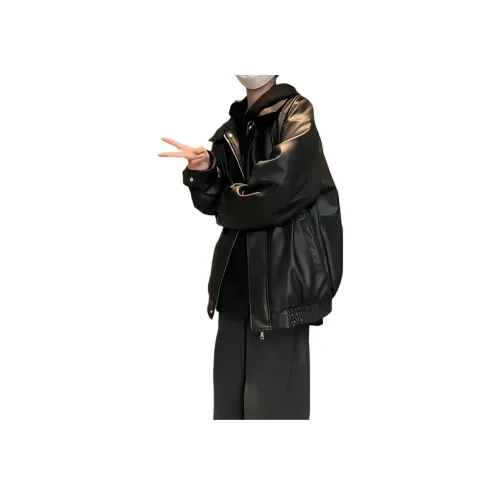 XUBAIHUO Черный Унисекс Кожаные куртки