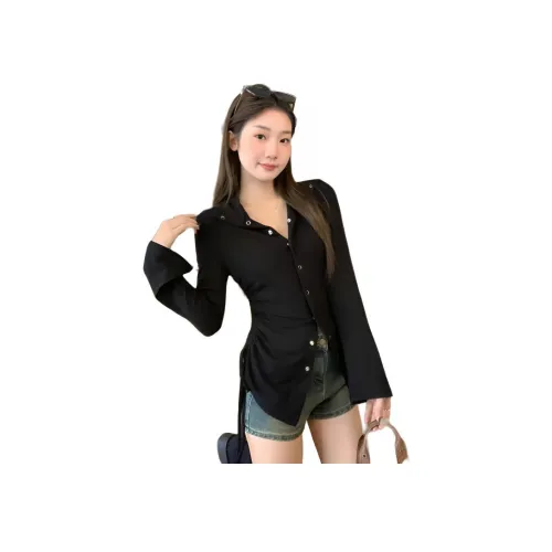 ZVJH Черные Женские T-рубашки