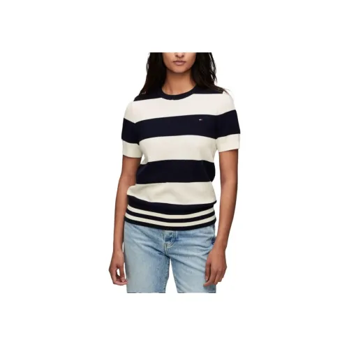 Tommy Hilfiger Регби STP C NK SS Свитер Трикотаж Женский Морской Синий