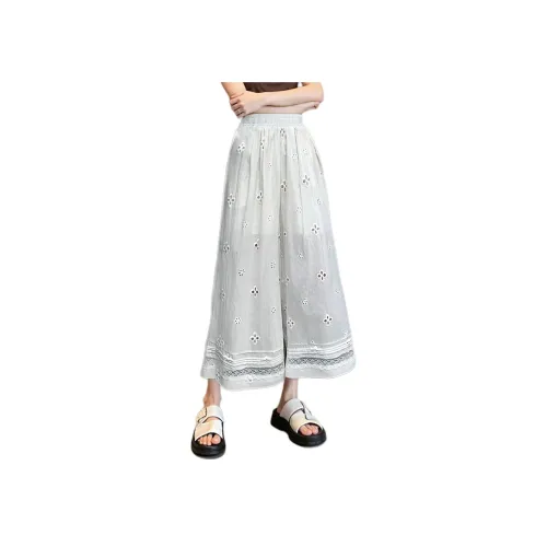 Wbwq Белые Женские Повседневные Брюки