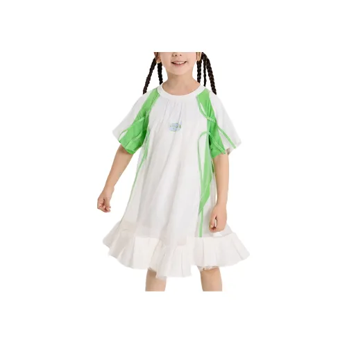Woobaby Платье SS25 Светлый Sensing Зеленый Дети Возраст 3-7 Лет