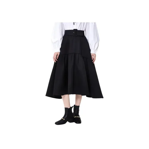 Caroline Повседневный Длинный Юбка Женская Черная