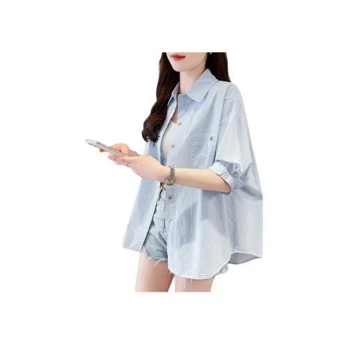 TOUCH Светло-синие Женские Рубашки