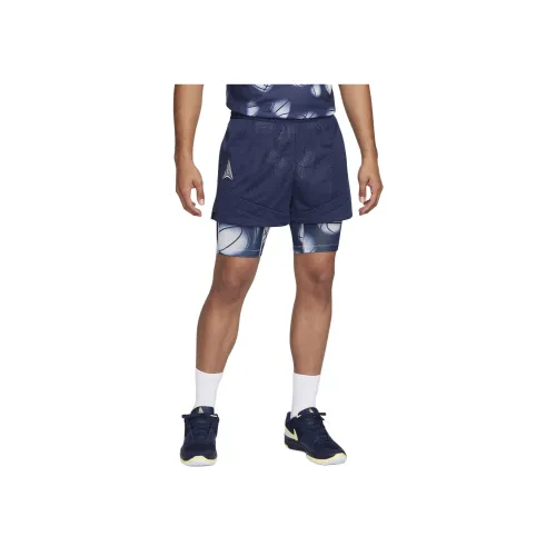 nike Dri Fit Ja Баскетбольные шорты Мужские Темно-синий Футбольно-серый