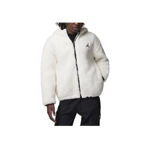 Jordan Kids' Одежда Жаккард С подкладкой из овчины Куртка Бархат Feel Пальто Белый Детский