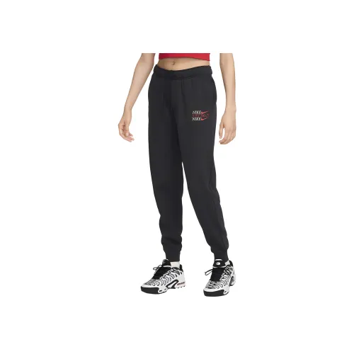 Nike Sportswear Club Флисовые Вязаные Тренировочные Штаны Женские Черные