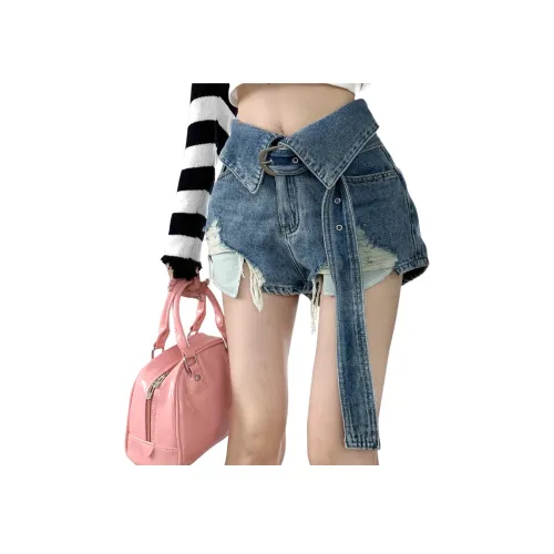 Wbwq Blue Женские джинсовые шорты