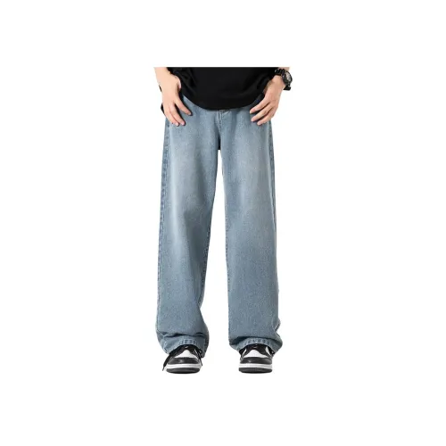 WOOD SOON Брюки Мужские Джинсовые Синий