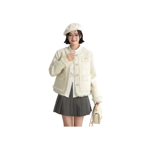 LIZIXIAN Экрю Женские Куртки