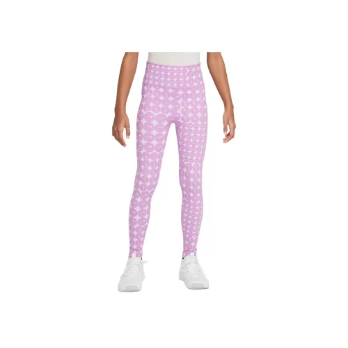 nike Леггинсы Dri Fit one Children Возраст 3-7 лет Rush Фуксия Белый