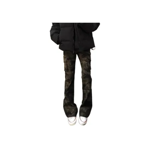 UOOHE Камуфляж Унисекс Джинсы