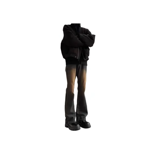 XUBAIHUO Ржавый Земляной тон Унисекс Джинсы