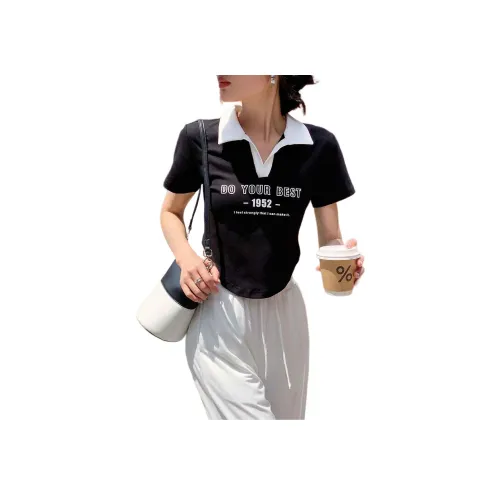 NANING9 Черные Женские Футболки