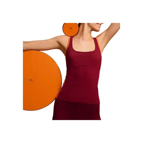 HERMES Красный Женские Спортивные Майки Без Рукавов