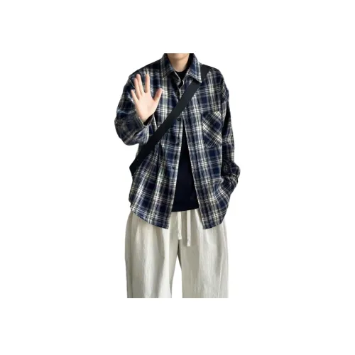 PODGORNOI Темно-синие мужские рубашки