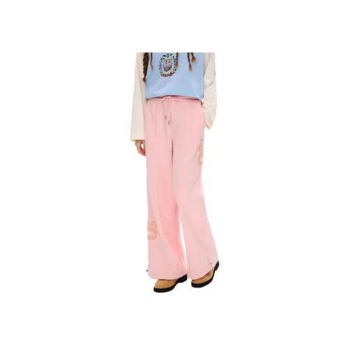 CALMMIND Вязаные тренировочные штаны унисекс розовые