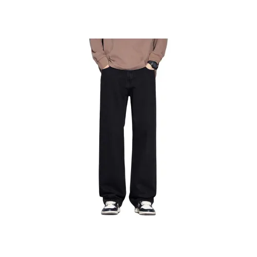 SLLAVIF Мужские черные джинсы