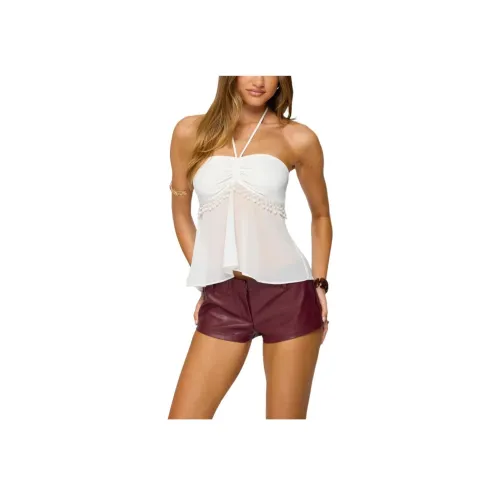 Edikted Прозрачный Шифон Babydoll Халтер Топ Топ на бретелях Женские