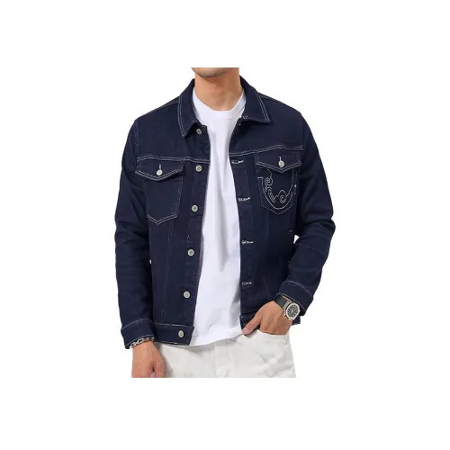 ZENGZHI Denim Jacket Straight Fit Unisex ZENGZHI Деним Куртка Прямой крой Унисекс