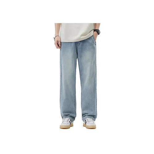 JHO Ледниково-голубой Унисекс Джинсы